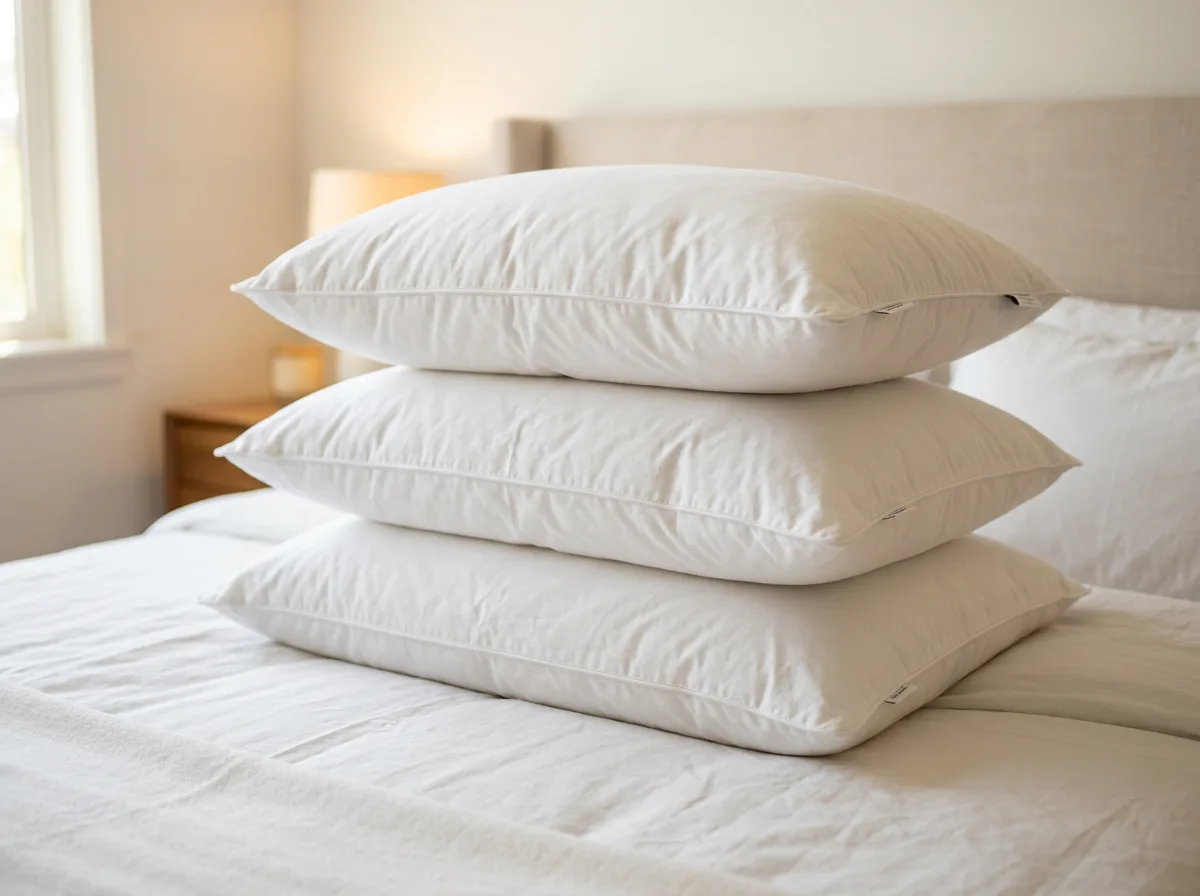 Stacked premium pillows